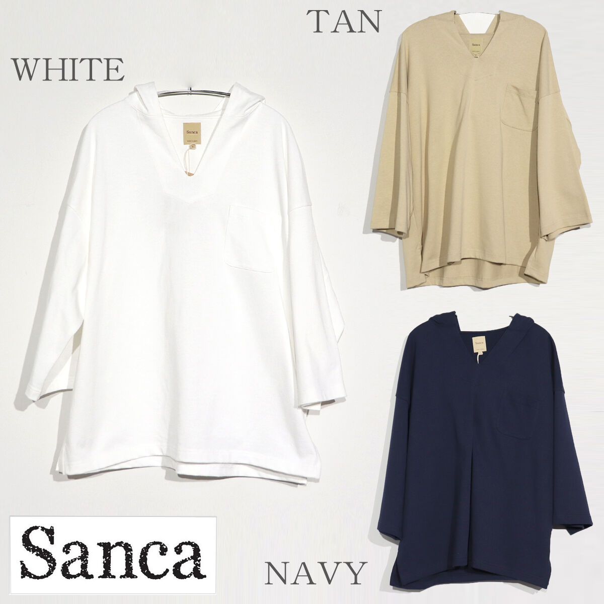 SANCA コットン メキシカンパーカー 春夏 2022ss サンカ ユニセックス 