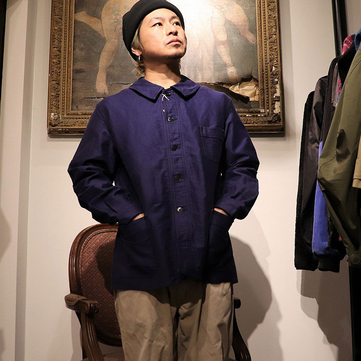 1950's FRENCH WORK MOLESKIN JKT ヴィンテージ モールスキンジャ...