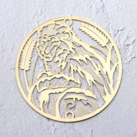 【申（さる）】（直径約4cm）