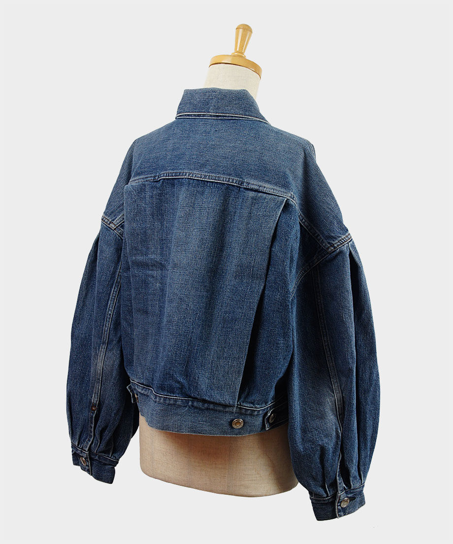 HYKE(ハイク) BALLOON SLEEVE DENIM JACKET/TYPE2 バルー...