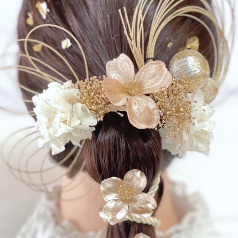 No.250 「ゴールドの髪飾り」 水引 マジェステ 髪飾り No.250 「ゴールドの髪飾り」 水引 マジェステ 髪飾り No.250