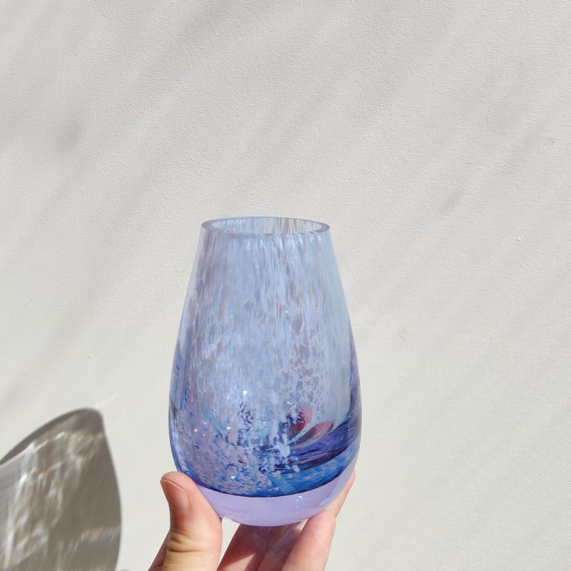 スコットランドガラスの花瓶【ブルー】 | Tabino Okurimono