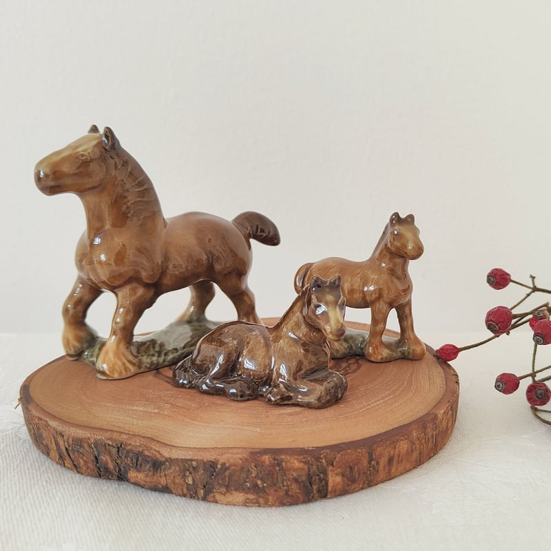 親子馬の置物 馬の親子 | Tabino Okurimono