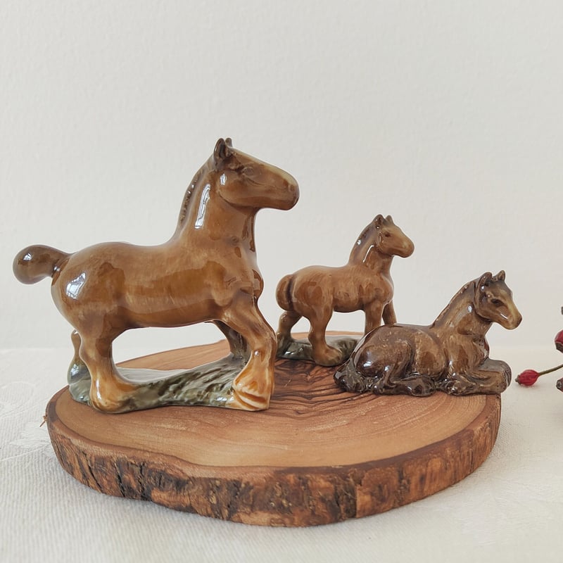 親子馬の置物 馬の親子 | Tabino Okurimono