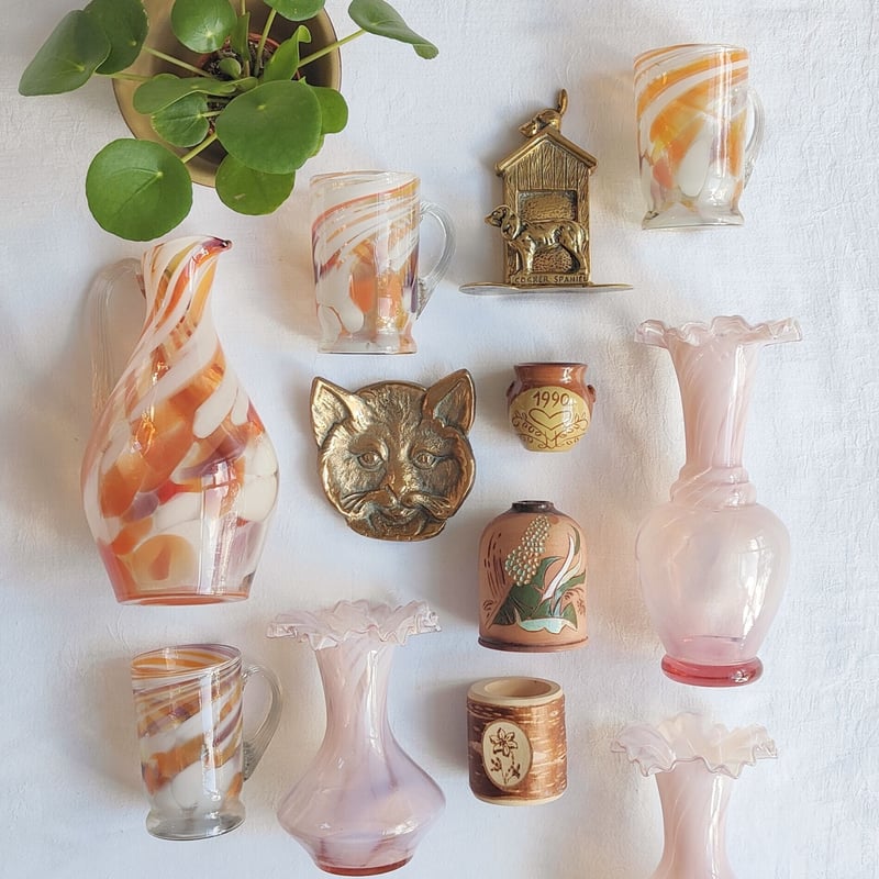 オレンジマーブルガラスのジャグ | Tabino Okurimono