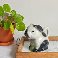 険しい表情のウサギのミルクジャグ