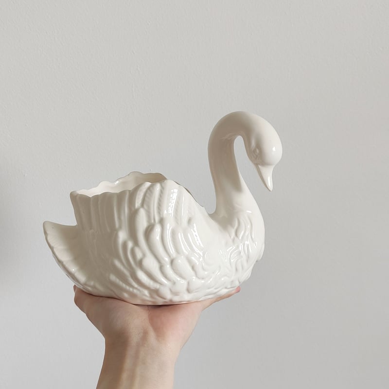 【希少品】McCoy　マッコイ　白鳥　花瓶　USA 希少品】McCoy マッコイ 白鳥 花瓶