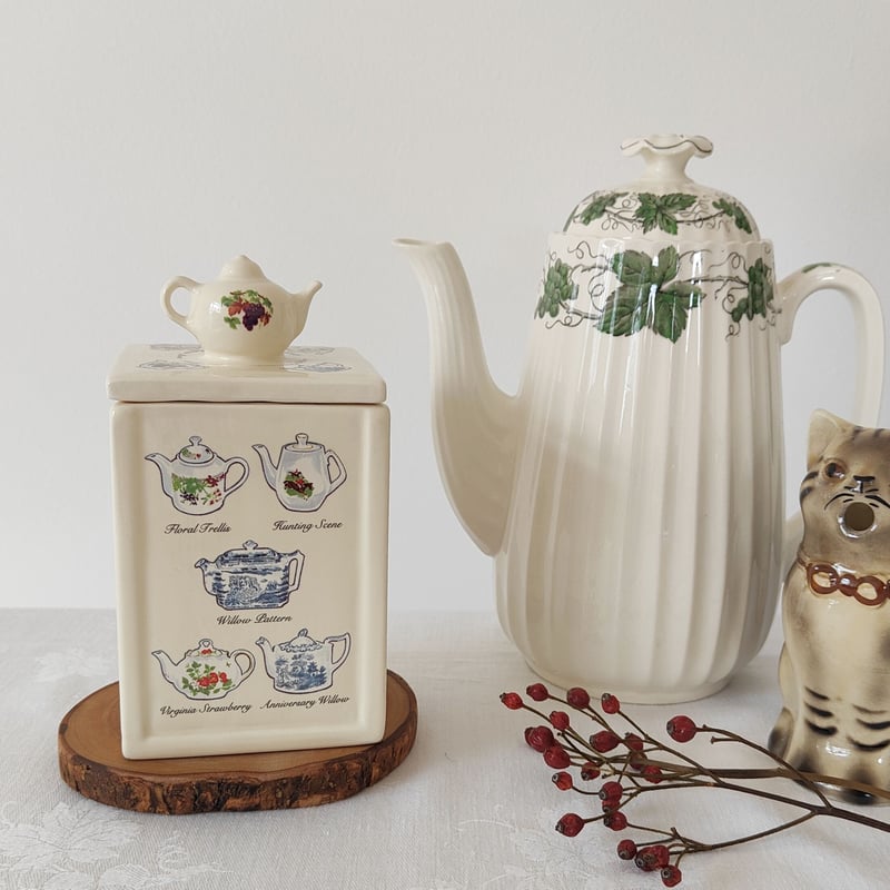 リントンズのティーキャディーとティーポット リントンズ ティーセット