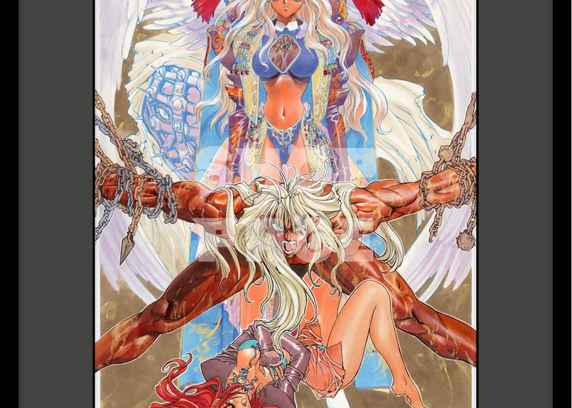 BASTARD!!暗黒の破壊神』複製原画③ミニ版 直筆サイン入り/限定100枚