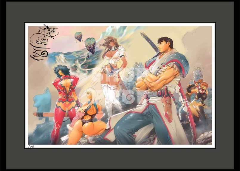 BASTARD!!暗黒の破壊神』複製原画②ミニ版 直筆サイン入り/限定100枚