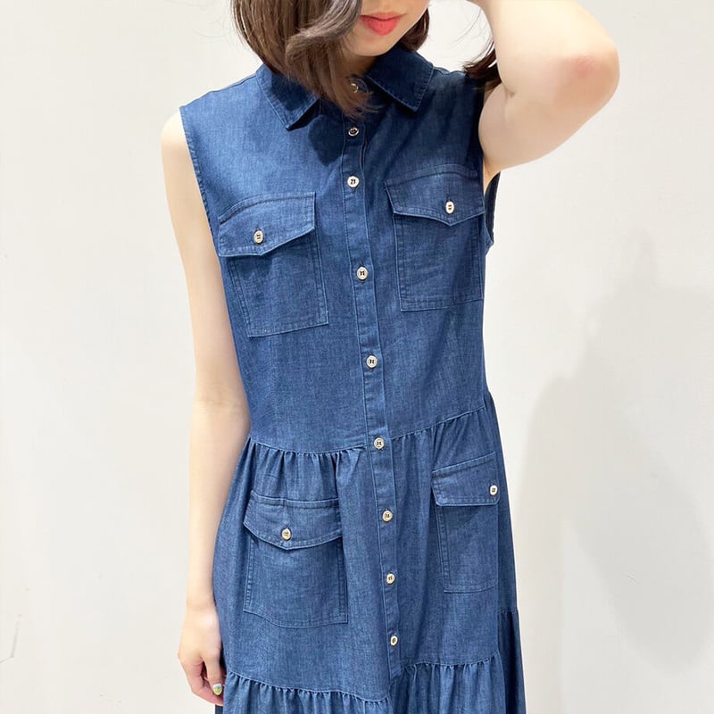 ✳︎美品✳︎ 45R 45rpm ロングワンピース シルキーデニム ✳︎美品✳︎ 45R 45rpm ロングワンピース シルキーデニム