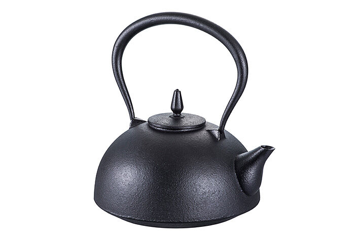 南部鉄器　岩戸賢一郎作　平丸型鉄瓶 南部鉄器 鉄瓶 岩戸賢一郎作 平丸小肌1.2L 内面漆焼付・酸化被膜仕上