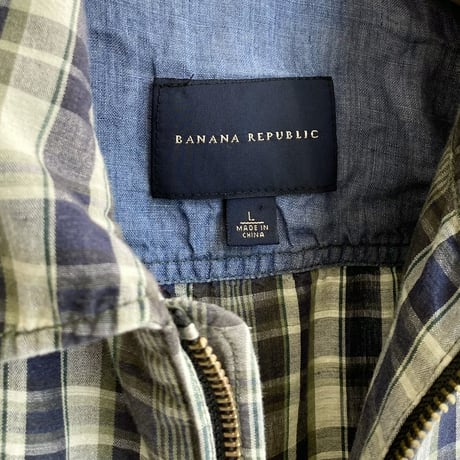 2000's "BANANA REPUBLIC" Linen × Cotton Fabric Sports Jacket