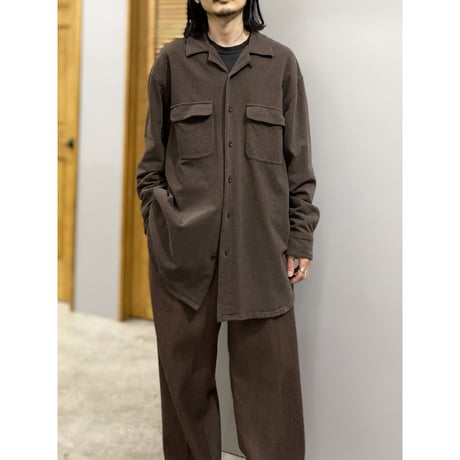2000's "ORVIS" Open collar cotton shirt