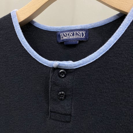 1990’s “LANDS’END” Henley neck S/S tee