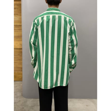 1990's "BONEVILLE" Long sleeve striped shirt