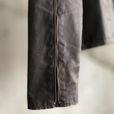 2000's "GUESS" Arm zipper design coated riders jacket