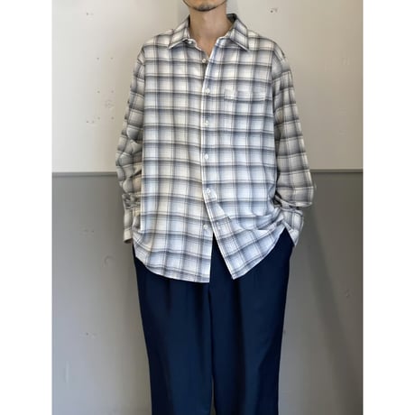 1990's "pierre cardin" plaid patterned long sleeve shirt