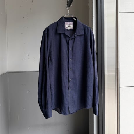 2000's〜 Linen / 37.5®︎ POLYESTER Fabric Long Sleeve Shirt