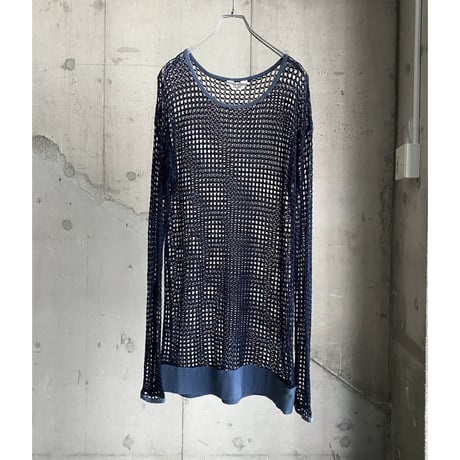 2000's Stretched mesh fabric cut & sew