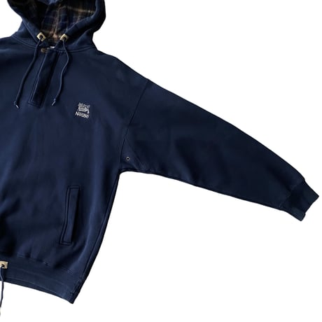 1990's "Nestle" Embroidery logo design half zip hoodie
