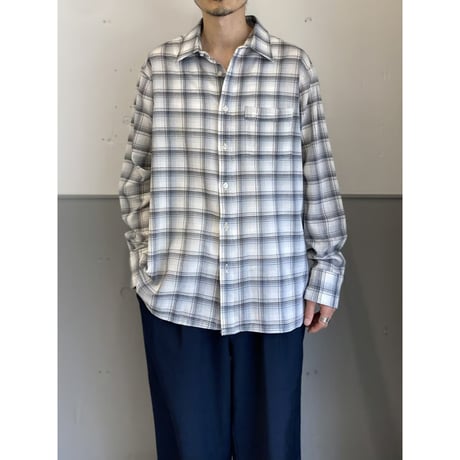 1990's "pierre cardin" plaid patterned long sleeve shirt