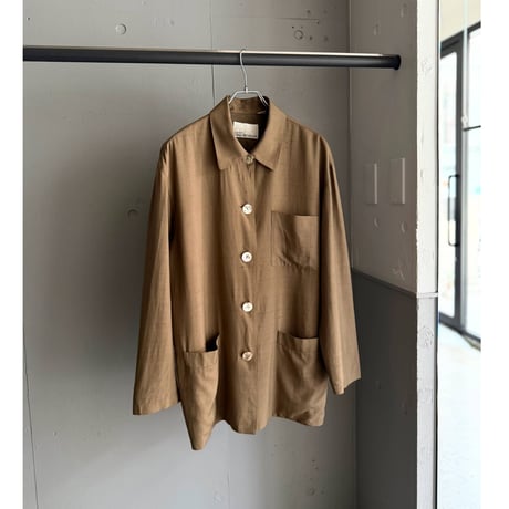 1990's"DANA BUCHMAN"  Silk fabric 3pocket jacket