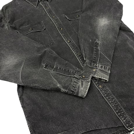 1980's-1990's "L.L.Bean" Black denim shirt