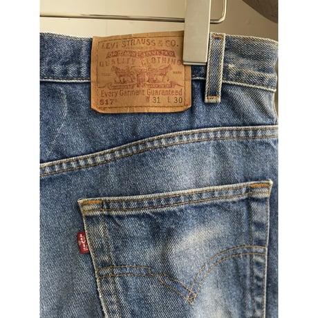 2000's "Levi's 517" Dameged & Painted semi-flare denim pants
