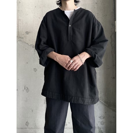 (OVERDYE & REBUILD) Black color sleeping shirt