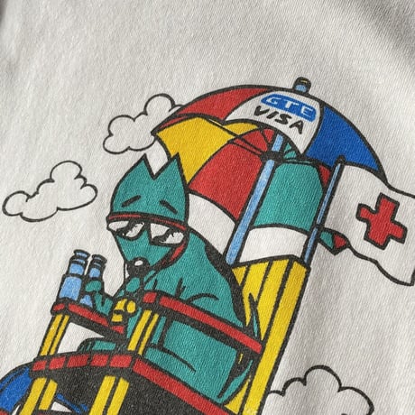 1990's "GTE VISA"  × "ANIMAL HOUSE" printed Tee
