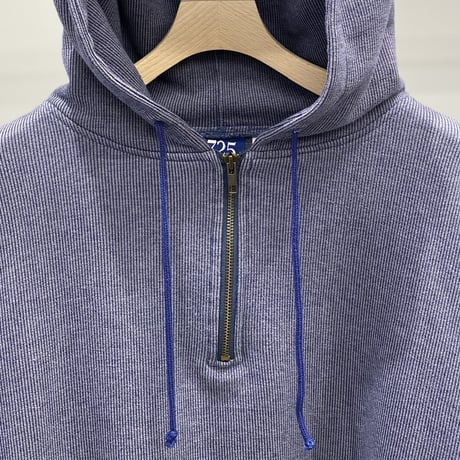 2000's Wide silhouette cotton blend half zip hoodie