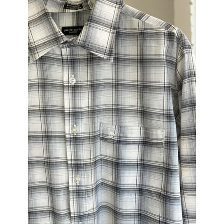 1990's "pierre cardin" plaid patterned long sleeve shirt
