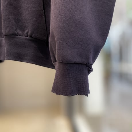 1990's Sun faded & Damaged half zip sweat shirt