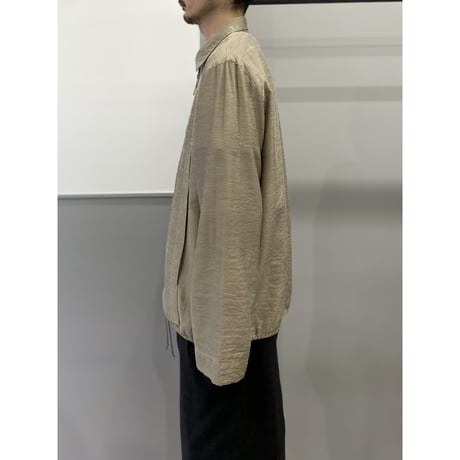 2000's Drawstrings design zip up shirt