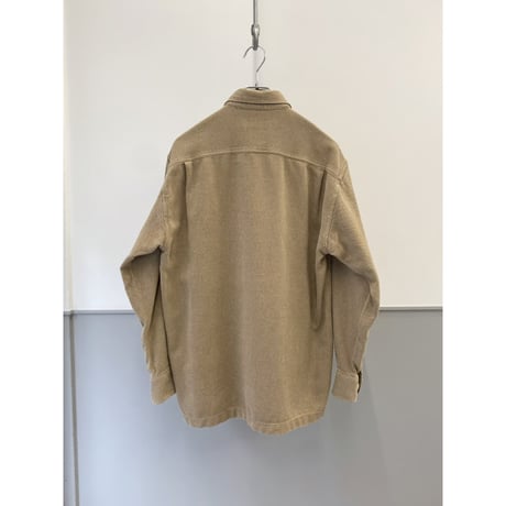 1990's "Yves Saint Laurent" Herringbone fabric long sleeve shirt