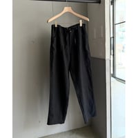2000's Black linen fabric 4pocket relax pants
