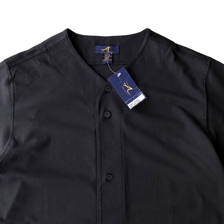 (DEAD STOCK)1990's Collarless short sleeve shirt
