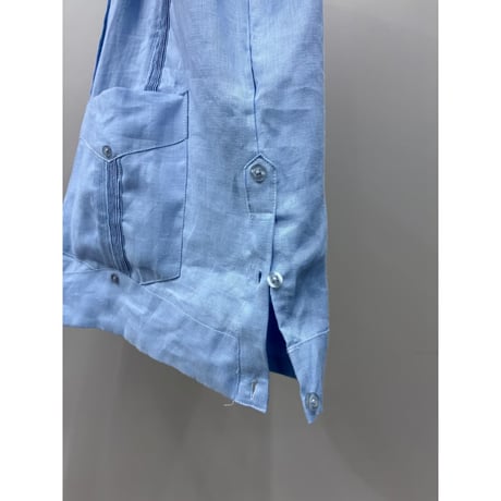 2000's linen fabric guayabera shirt