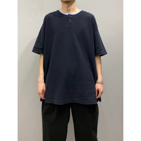 1990’s “LANDS’END” Henley neck S/S tee