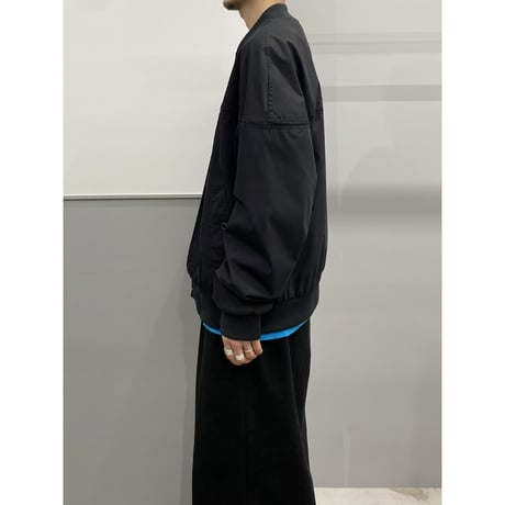 1990's-2000's Black color cup shoulder jacket
