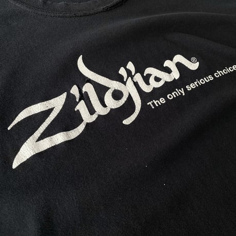 2000's〜"ZILDJIAN" Damaged printed Tee