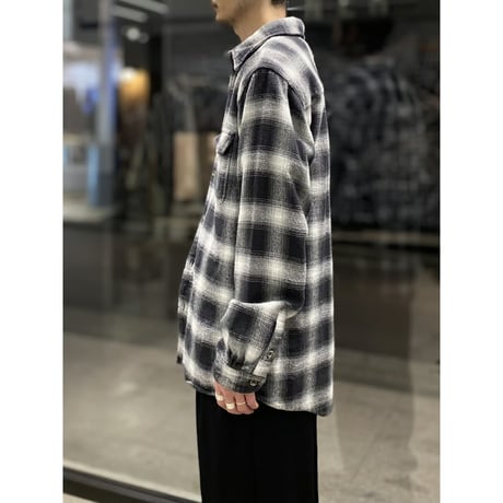 2000's〜 "FIELD & STREAM" Ombre patterned cotton flannel shirt