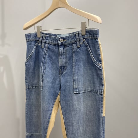 2000's〜 Two tone color denim pants