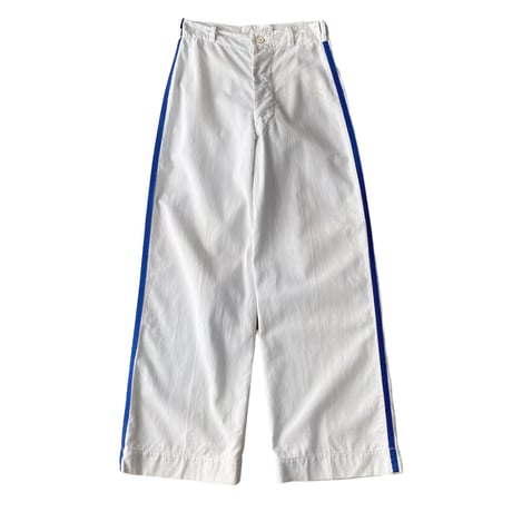 1960’s side line design cotton white pants