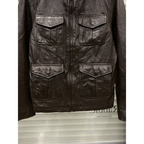 2000's "GUESS JEANS" Western design leather jacket
