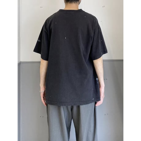 1990's-2000's College Print Design Painted Tee