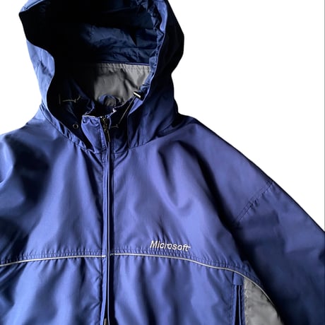 2000's "Microsoft" Embroidery logo design 2tone color jacket