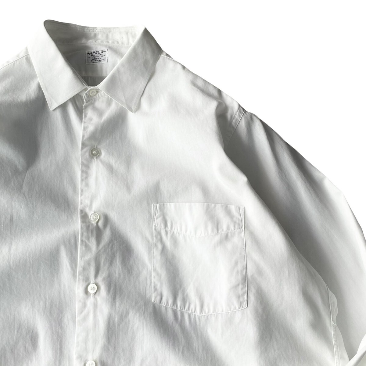 1950's-1960's “ARROW” L/S cotton white shirt | 1950's-1960's “ARROW” L/S cotton white shirt |