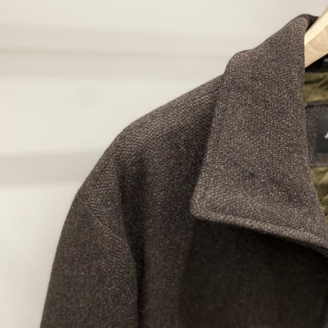1990's-2000's Stand-collar zip up wool jacket